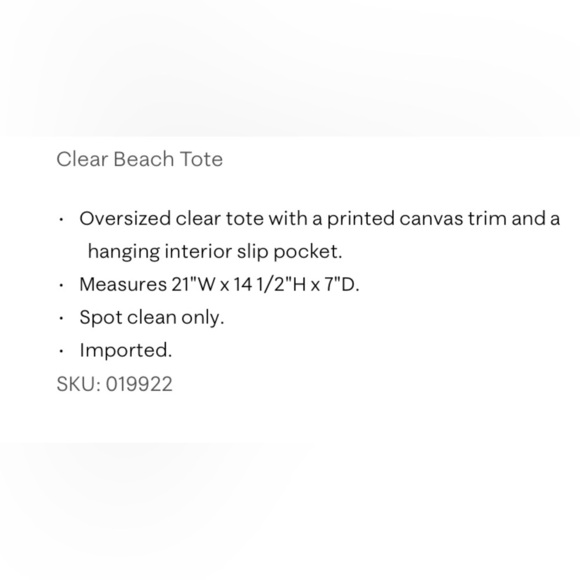 Lilly Pulitzer Beach Tote -Clear Beachcomber print - Picture 2 of 7